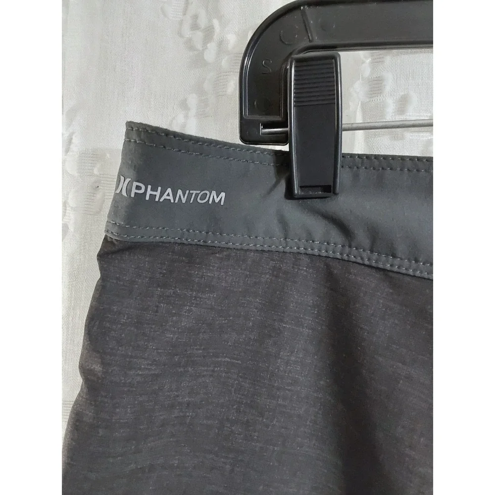 Hurley Phantom Board Shorts Mens 32 Charcoal Gray American Flag Stars Stripes